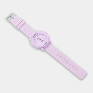 Key Features: Water-Resistant up to 10 Bar: Perfect for swimming, water sports, and outdoor activities. Durable Silicone Strap: Comfortable and flexible for all-day wear. Trendy Lilac Design: Bold and eye-catching color with a clean dial and red second hand for easy timekeeping. Great for Sports & Casual Wear: Perfect for active lifestyles and casual everyday outfits. Reliable Timekeeping: Precision movement ensures accuracy in all situations.