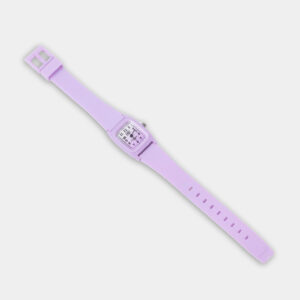 Key Features: Bright purple design for a fun and stylish look Square dial with bold, easy-to-read numbers Comfortable, durable silicone strap Quartz movement for precise timekeeping Water-resistant for everyday use Ideal for birthdays, school gifts, or special occasions