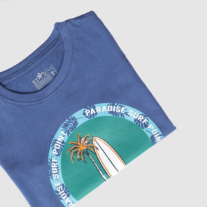 Boys' Blue Paradise Surf Point Graphic T-Shirt – Tropical Beach Vibe Tee