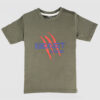 Boys' olive green t-shirt with 