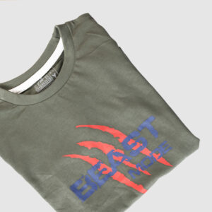 Boys' Olive Green "Beast Mode" Graphic T-Shirt – Cotton Casual Tee for Kids