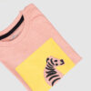 Girls' Peach Tiger Graphic T-Shirt – Soft Cotton Casual Tee