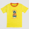 Boys' yellow t-shirt with summer beach wave and pineapple graphic