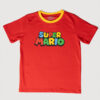 Boys Red Super Mario T-Shirt with Multicolor Logo