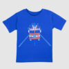 Boys blue t-shirt with colorful truck and city graphic print