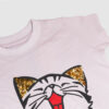 Cute Pink Kitty Graphic T-Shirt for Girls – Glitter Ears Design