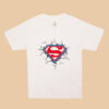 Boys superhero T-shirt Superman logo T-shirt for kids White graphic tee for boys Cotton T-shirt for toddler boys Superhero clothing for kids Made in Pakistan boys wear Boys summer T-shirts Kids character T-shirts