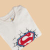 Boys White Superman Logo Cotton T-Shirt – Superhero Graphic Tee