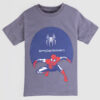Boys' grey Marvel Spiderman t-shirt with superhero graphic print