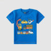 Boys Blue Vehicle Print T-Shirt and Shorts Set