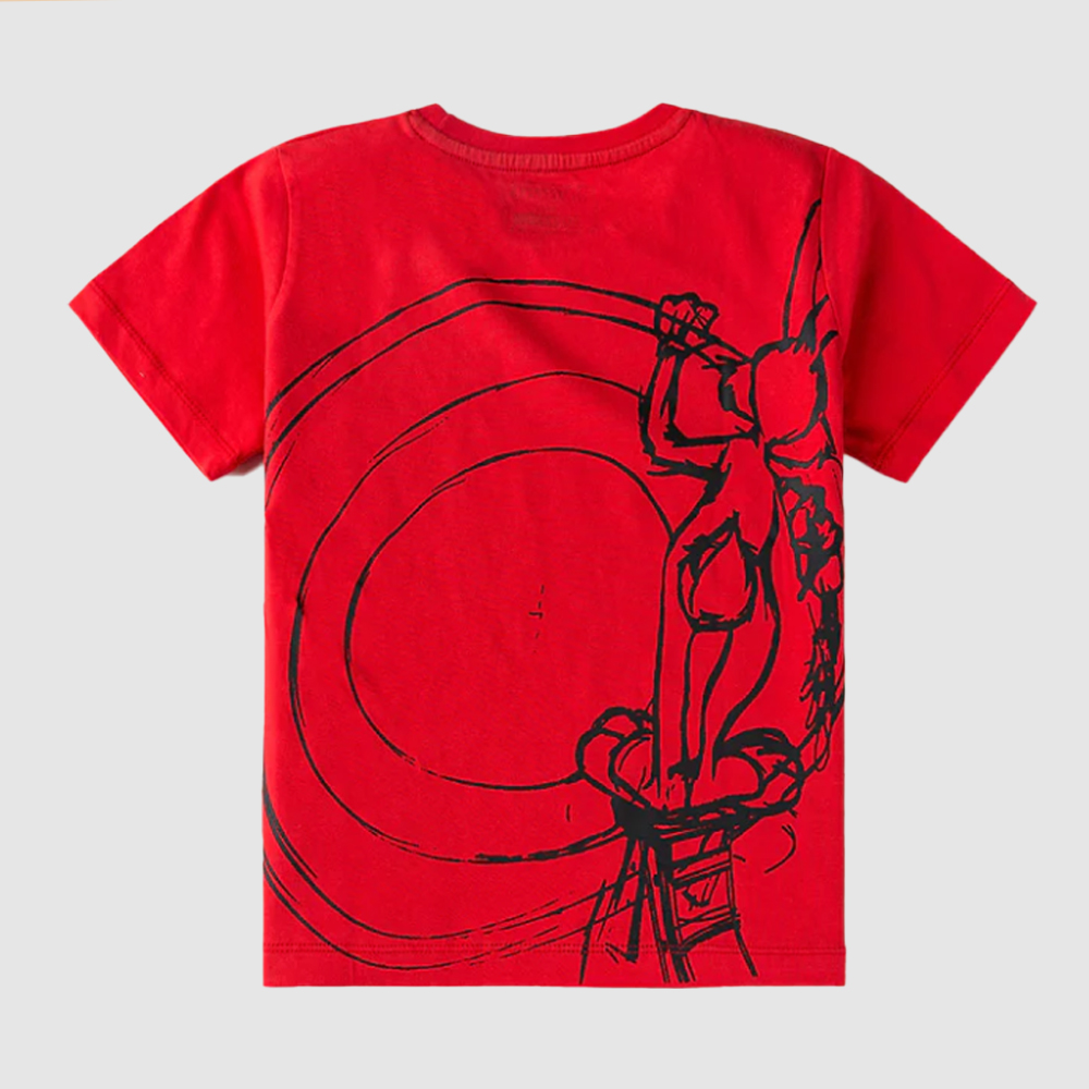 Kids Red Bugs Bunny T-Shirt Featuring Cartoon Graphic