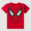 Boys Red Spider-Man Face Graphic T-Shirt