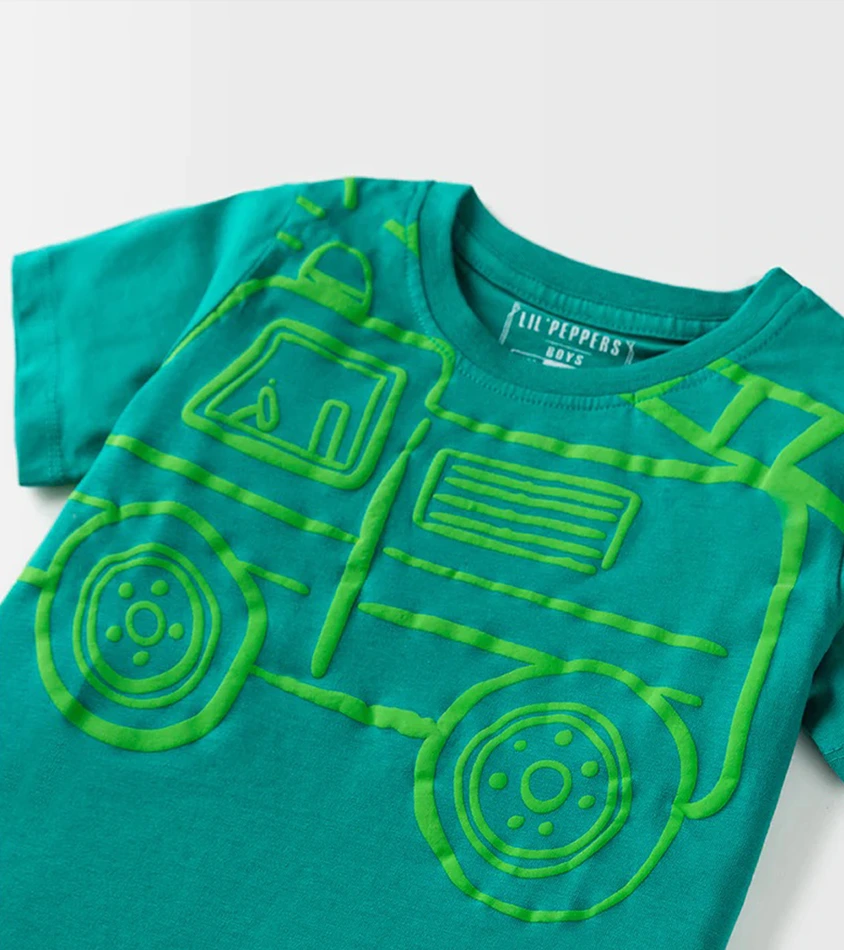 Truck Kids Graphic T-Shirt | Soft Cotton Boys Casual Tee - Image 2