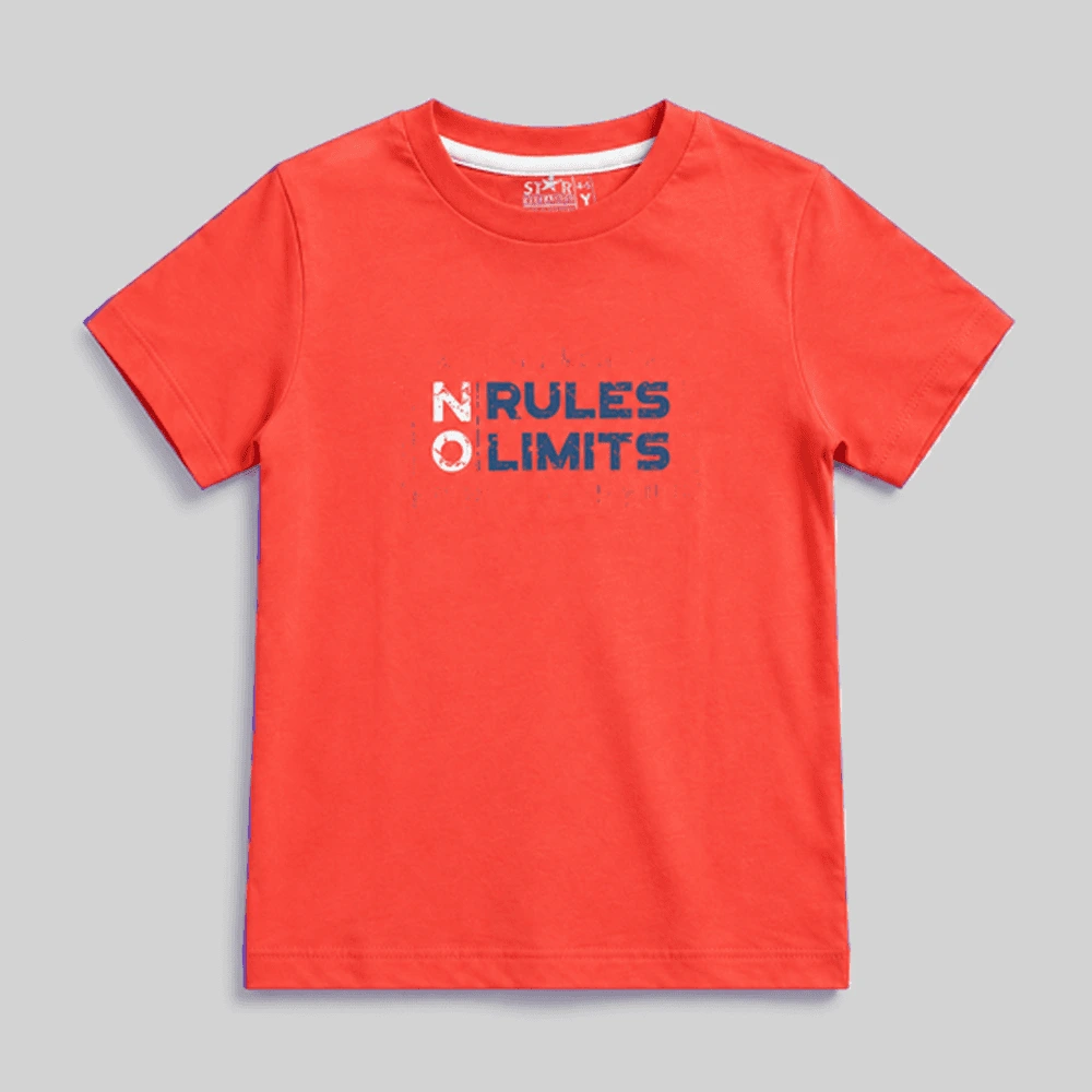 Boys No Rules No Limits T Shirt – Kids Cotton Tee