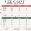 Floral Scallop Set size chart, ages 2-3 to 9-10 years