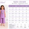 Lavender Bloom 2-Piece Suit size chart, ages 2-10 years